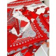 Pari all'originale replica Scialle Bandana Hermes Zuavi e Draghi Rossi 140