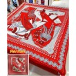 Pari all'originale replica Scialle Bandana Hermes Zuavi e Draghi Rossi 140