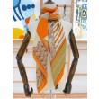 Scialle da dressage Tressage Hermes arancione 140