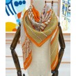 Scialle da dressage Tressage Hermes arancione 140