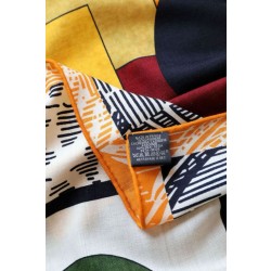 Qualità superiore replica Scialle Hermès Cavalier en Formes Nero/Bianco 140