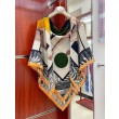 Qualità superiore replica Scialle Hermès Cavalier en Formes Nero/Bianco 140