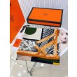 Qualità superiore replica Scialle Hermès Cavalier en Formes Nero/Bianco 140