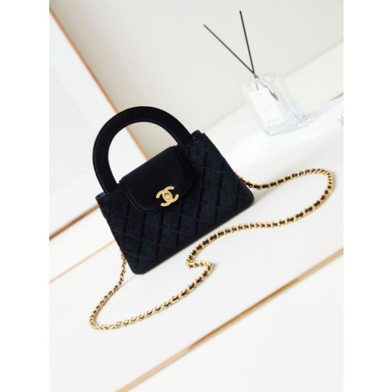 23K Kelly Mini shopping Borsa AS4416 Lana Nero