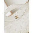 31 Mini Shopping Borsa Pochette con catena lucida AS3656 Bianca