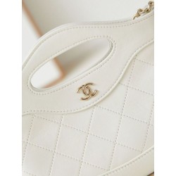 31 Mini Shopping Borsa Pochette con catena lucida AS3656 Bianca