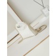 31 Mini Shopping Borsa Pochette con catena lucida AS3656 Bianca