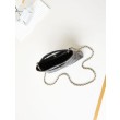 31 Mini Shopping Borsa Pochette con catena lucida AS3656 Nera