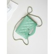 31 Mini Shopping Borse Firmate Replica Pochette con catena lucida AS3656 Verde chiaro