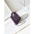 31 Mini Shopping Borsa Pochette con catena lucida AS3656 Viola