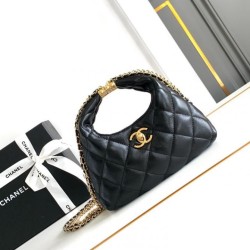 Borsa hobo con catena nera AS4966 Replica qualità specchio Replica Perfette Borsa hobo con catena nera AS4966 imitazioni