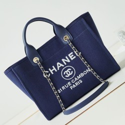 Replica Perfette Borsa Deauville piccola shopping tote AS3257 Blu imitazioni