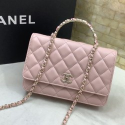 Replica Perfette Borse  a tracolla con patta e manico rosa AP3574 imitazioni