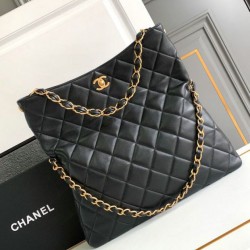 Imitazione Borsa Hobo in pelle di agnello Nero AS4777 Replica qualità specchio Replica Perfette Imitazione Borsa Hobo in pelle di agnello Nero AS4777 imitazioni