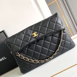 Replica Perfette Imitazione Borsa Hobo in pelle di agnello Nero AS4777 imitazioni