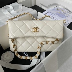 Borsa in pelle di agnello Bianco AS4754 Replica qualità specchio Replica Perfette Borsa in pelle di agnello Bianco AS4754 imitazioni