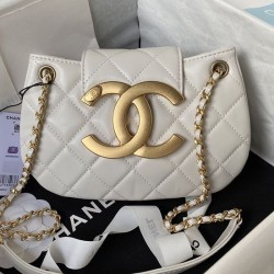 Replica Perfette Borsa a tracolla piccola in pelle di agnello bianca AS4609 imitazioni