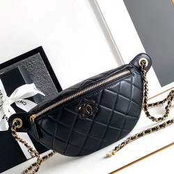 Replica Perfette Marsupio in pelle di agnello nero AS4113 imitazioni