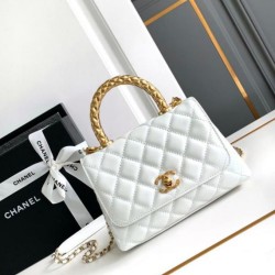 Borsa Mini Coco con manico AS2215 Bianca Replica qualità specchio Replica Perfette Borsa Mini Coco con manico AS2215 Bianca imitazioni