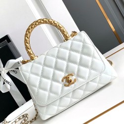 Replica Perfette Borsa Mini Coco con manico AS2215 Bianca imitazioni