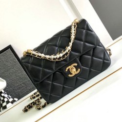 Borsa Mini con patta nera AS4384 Replica qualità specchio Replica Perfette Borsa Mini con patta nera AS4384 imitazioni