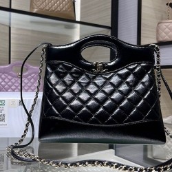 Replica Perfette Borsa Shiny Lambskin 31 Mini Shopping AS4133 nera imitazioni