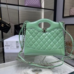 Dettagli perfetti Shiny Lambskin 31 Mini Shopping Bag AS4133 Verde Replica qualità specchio Replica Perfette Dettagli perfetti Shiny Lambskin 31 Mini Shopping Bag AS4133 Verde imitazioni