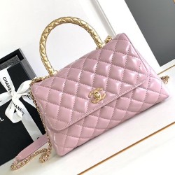 Replica Perfette Borsa piccola con manico in cocco A92990 Rosa imitazioni