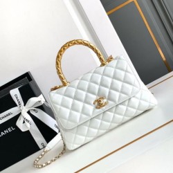 Borsa piccola con manico in cocco A92990 Bianca Replica qualità specchio Replica Perfette Borsa piccola con manico in cocco A92990 Bianca imitazioni