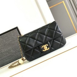 Small Flap Bag Nero AS4861 Replica qualità specchio Replica Perfette Small Flap Bag Nero AS4861 imitazioni