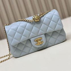 Replica Perfette Borse  Alta Qualità piccola con patta blu AS4041 imitazioni