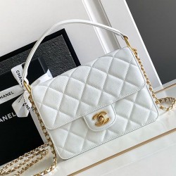 Replica Perfette Dettagli perfetti Borsa piccola con patta e manico superiore AS4038 Bianco imitazioni