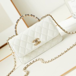 Replica Perfette Borsa piccola con patta e manico superiore AP3803 Bianco imitazioni