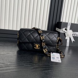 Replica Perfette Borsa  1:1 piccola con patta in pelle di agnello AS5167 Nera imitazioni