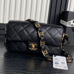 Replica Perfette Borsa  1:1 piccola con patta in pelle di agnello AS5167 Nera imitazioni