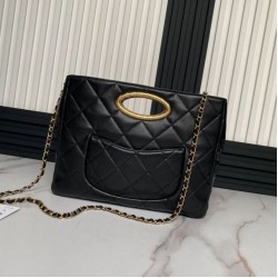 Dettagli perfetti 24B Clutch con catena Vanity AS5038/AS5036 Nero Replica qualità specchio Replica Perfette Dettagli perfetti 24B Clutch con catena Vanity AS5038/AS5036 Nero imitazioni