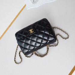 Dettagli perfetti 24B Borsa con manico a catena oro AS5043 Nero Replica qualità specchio Replica Perfette Dettagli perfetti 24B Borsa con manico a catena oro AS5043 Nero imitazioni