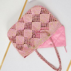 Replica Perfette Maxi Shopping Raffia Coco Beach Borsa AS4576 Rosa imitazioni