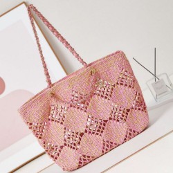 Replica Perfette Maxi Shopping Raffia Coco Beach Borsa AS4576 Rosa imitazioni