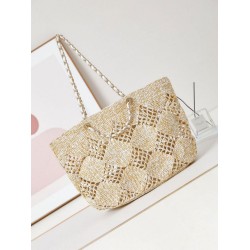 Maxi Shopping Raffia Coco Beach Borse Replica AS4576 Beige Maxi Shopping Raffia Coco Beach Borse Replica AS4576 Beige