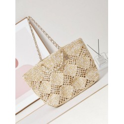 Maxi Shopping Raffia Coco Beach Borse Replica AS4576 Beige