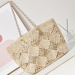 Replica Perfette Maxi Shopping Raffia Coco Beach Borse  AS4576 Beige imitazioni