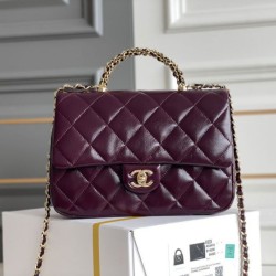 Replica Perfette Mini flap Imitazioni borse griffate con manico superiore Imitazioni borse griffate AS5043/AS5032 Borgogna imitazioni