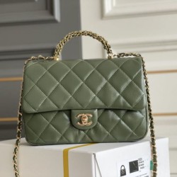 Replica Perfette Mini flap Borsa con manico superiore Borsa AS5043/AS5032 Verde imitazioni