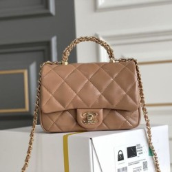 Mini flap Borse Replica con manico superiore Borse  con manico AS5043/AS5032 Beige