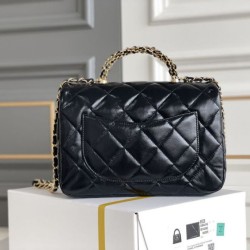 Mini flap Borsa con manico superiore Borsa AS5043/AS5032 Nero Replica qualità specchio Replica Perfette Mini flap Borsa con manico superiore Borsa AS5043/AS5032 Nero imitazioni
