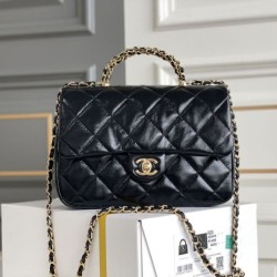 Replica Perfette Mini flap Borsa con manico superiore Borsa AS5043/AS5032 Nero imitazioni