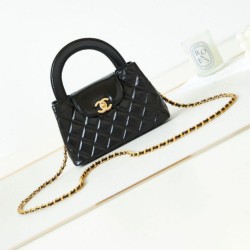 Replica Perfette 23K Kelly Mini shopping Borsa AS4416 Nero imitazioni