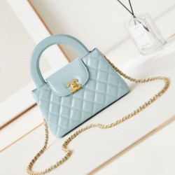 23K Kelly Mini shopping Borsa AS4416 Azzurro Replica qualità specchio Replica Perfette 23K Kelly Mini shopping Borsa AS4416 Azzurro imitazioni