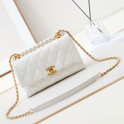 Replica Perfette Flap Chain Borse  Alta Qualità AS4997 Bianco imitazioni